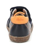 Sneakers Hautes en Cuir Washan marine/orange
